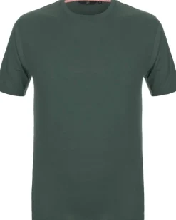 2117 Paidat Ja Neuleet*merinovilla T-paita Almo 500 Forest Green