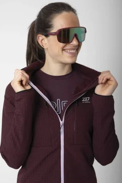 2117 Fleecet, Colleget Ja Hupparit*softshell takki Mellom W 709 Dk-Plum
