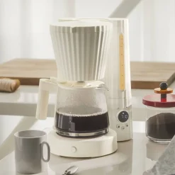 Alessi Kahvi Ja Kuumat Juomat*Plisse kahvinkeitin 10 kuppia/1,5 L valkoinen