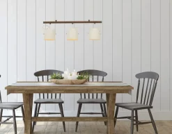 Sisustusvalaisimet*Aneta Lighting Espresso kattovalaisin 3-os. valkoinen/tumma puuväri