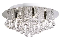 Sisustusvalaisimet*Aneta Lighting kattoplafondi Madelene 50 cm 5-os kromi