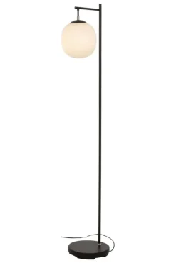 Sisustusvalaisimet*Aneta Lighting lattiavalaisin Rille musta/valkoinen