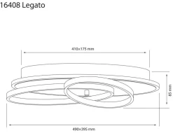 Sisustusvalaisimet*Aneta Lighting LED-plafondi Legato musta