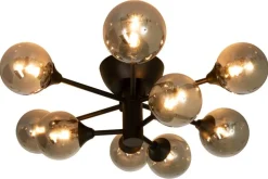 Sisustusvalaisimet*Aneta Lighting plafondi Cosmos koukkukiinnitys musta/savu