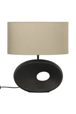 Sisustusvalaisimet*Aneta Lighting pöytävalaisin Ellipse musta/beige