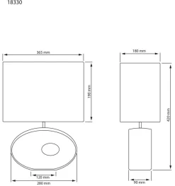 Sisustusvalaisimet*Aneta Lighting pöytävalaisin Ellipse musta/beige