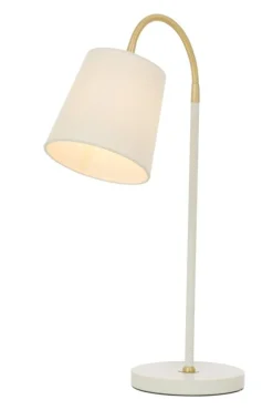 Sisustusvalaisimet*Aneta Lighting pöytävalaisin Ljusdal mattamessinki/valkoinen