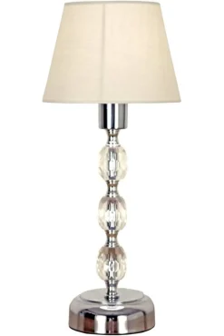 Sisustusvalaisimet*Aneta Lighting Pöytävalaisin Johanna 34 kirkas-kromi-valk