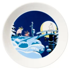 Moomin Astiat*Arabia Muumi lautaset 19 cm Toimisto&Talviyö