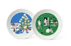 Moomin Astiat*Arabia Muumi lautassetti Piirustus & Joulu
