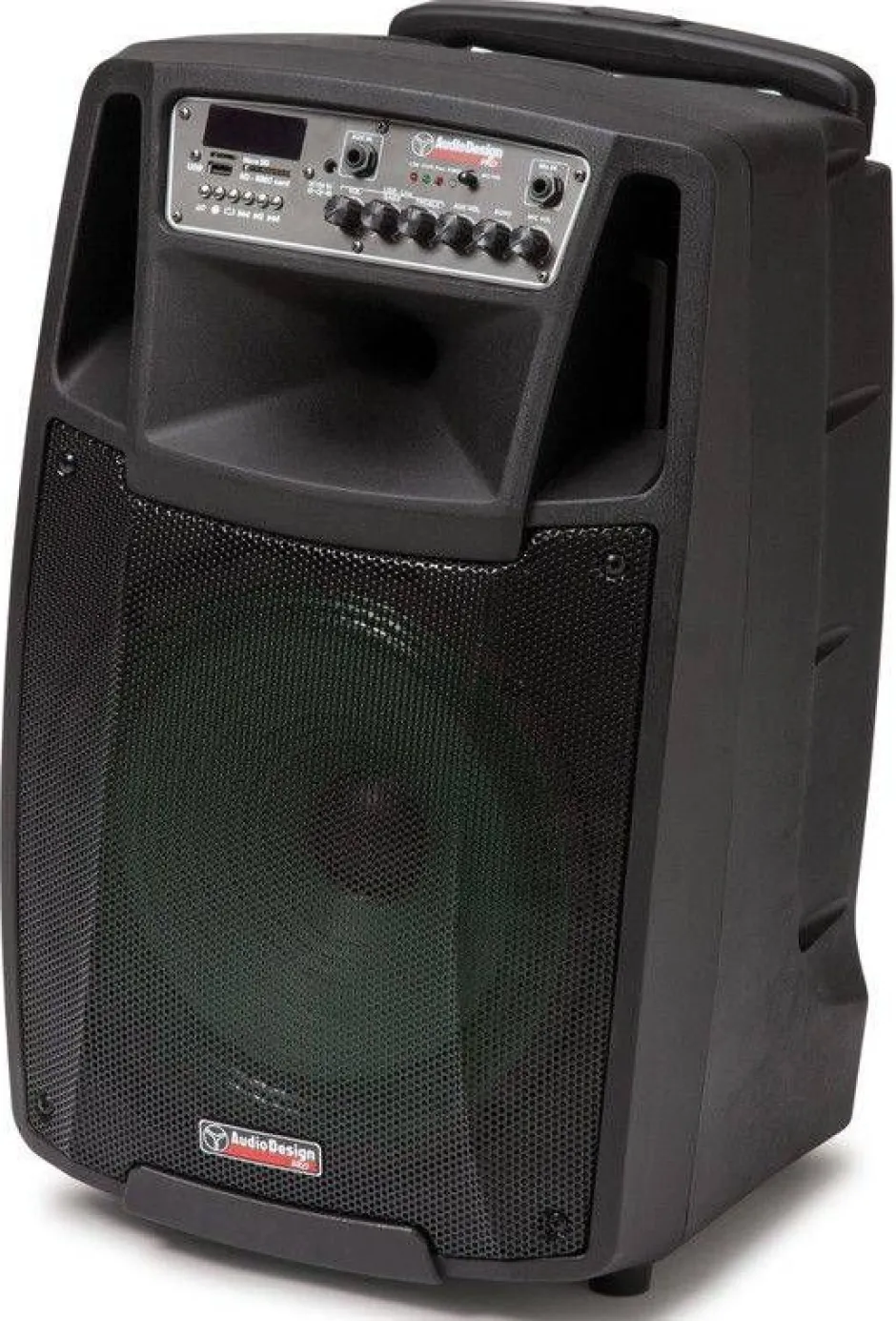 AudioDesignPRO Äänentoisto*kannettava akkukäyttöinen 12" aktiivikaiutin & 2 mikrofonia