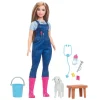Barbie Nuket Ja Kotileikki*nukke maatilan eläinlääkäri