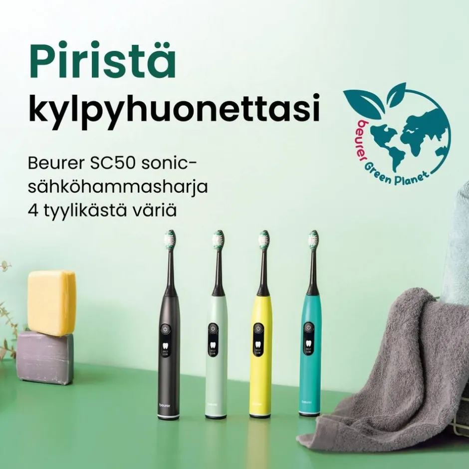 Beurer Hammashoito*sähköhammasharja Sonic SC50 Splashy lemon