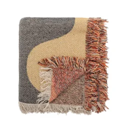 Bloomingville Sisustustekstiilit*Arni Throw, Brown, Recycled Cotton