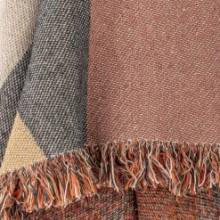 Bloomingville Sisustustekstiilit*Arni Throw, Brown, Recycled Cotton