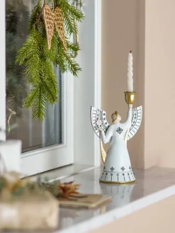 Bloomingville Lyhdyt Ja Kynttilänjalat*kynttilänjalka Evangeline valkoinen