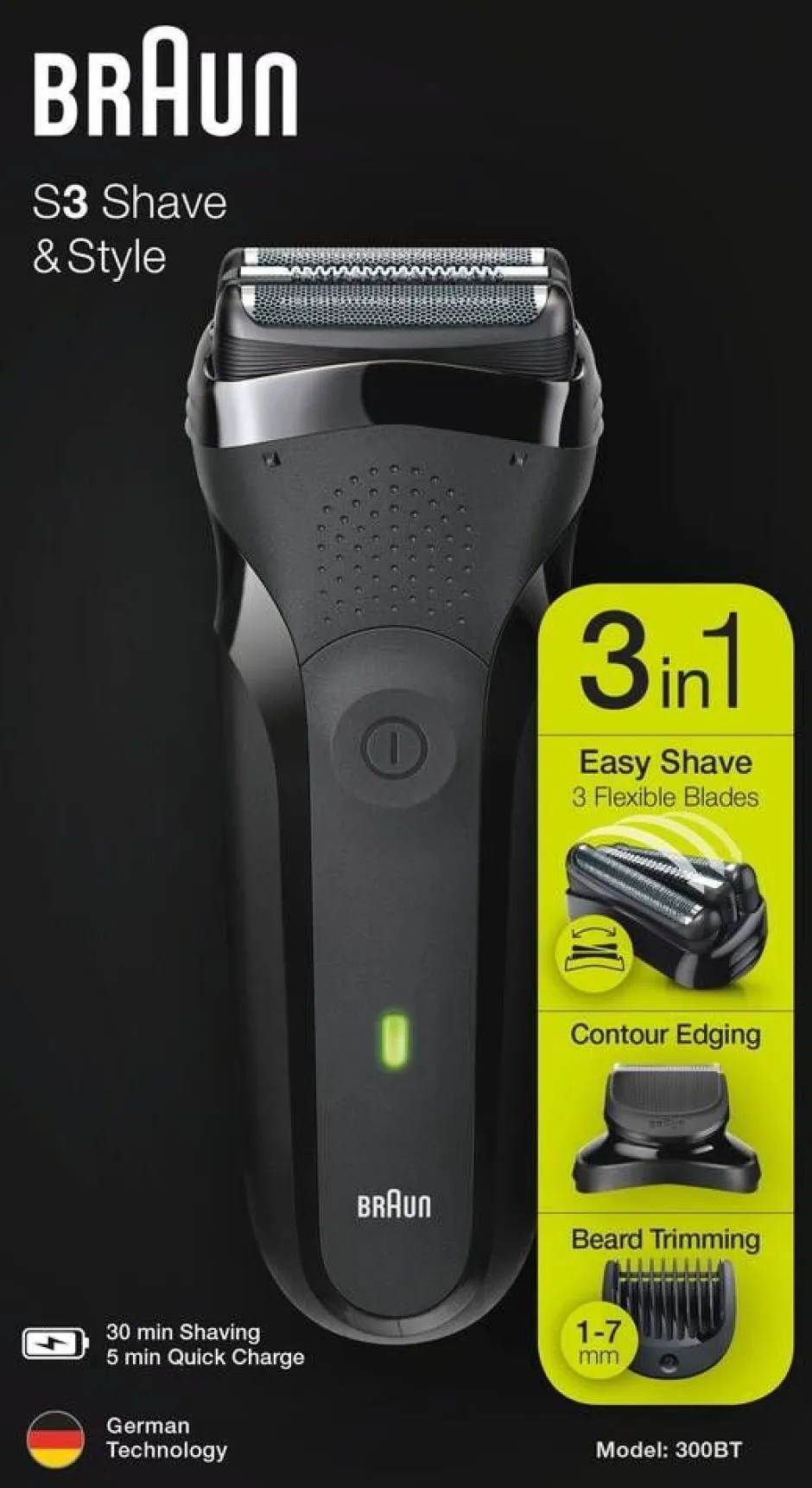Braun Parranajo*parranajokone 300BT