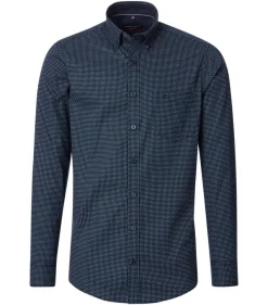 Casamoda Kauluspaidat*paita 444360800 Casual fit 100 Sininen