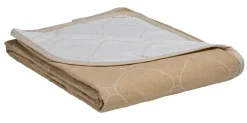 Create Home Sisustustekstiilit*Aamu päiväpeite 2-puoleinen 260x260cm khaki/l.valkoinen