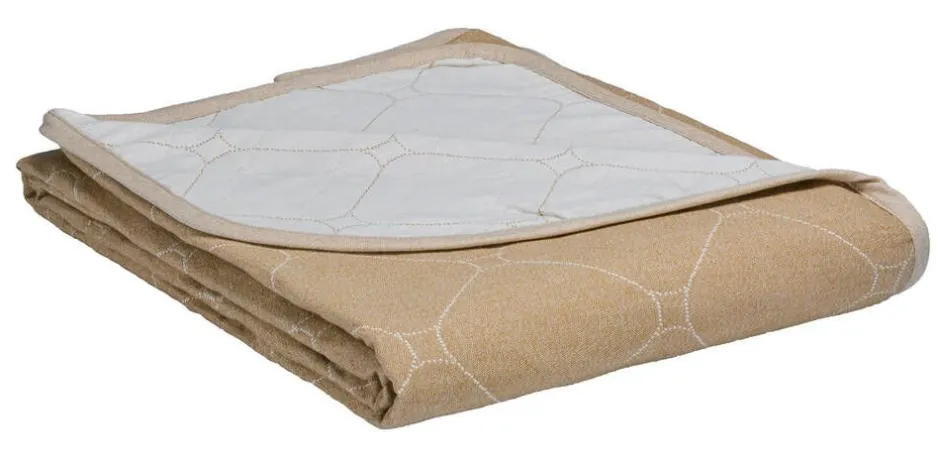 Create Home Sisustustekstiilit*Aamu päiväpeite 2-puoleinen 150x260cm khaki/l.valkoinen