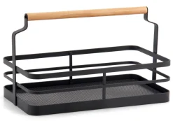 Create Home Ruoansäilytys Ja Järjestys*sankakori metalli/puu 31 cm musta