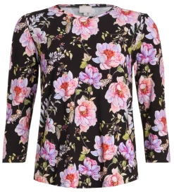 Create Trikoopaidat Ja Colleget*paita Trudie Flower Black