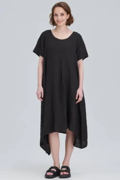 Create Vapaa-Ajan Mekot*pellavamekko LILI Black / musta