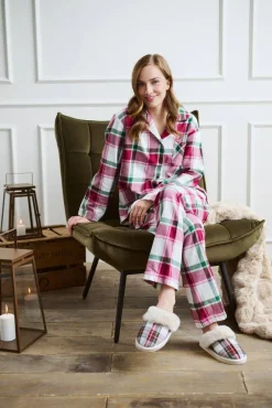Damella Yö- Ja Oloasut*pyjama 70101 896 Viini / Valkoinen