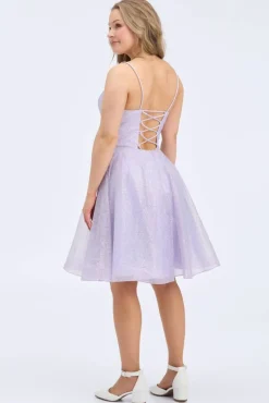 Dazzling Zazabella Lyhyet Juhlamekot*mekko U4442S-CRYSTAL