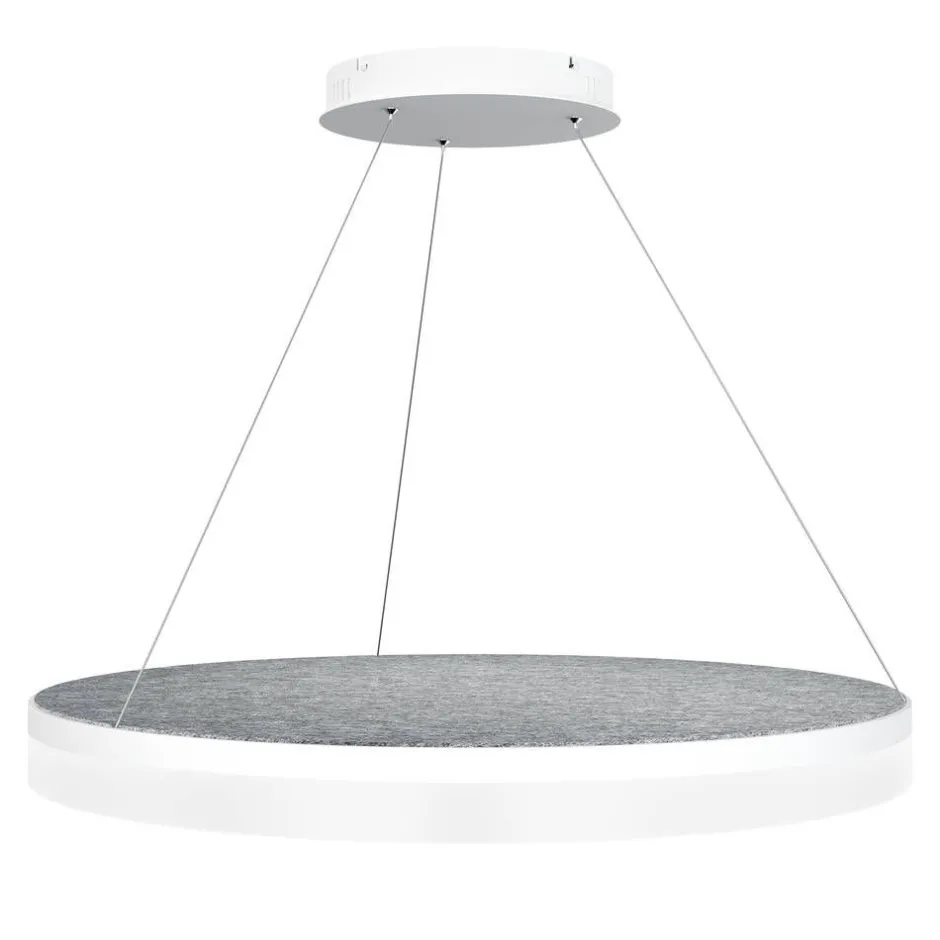 Design by Gru00f6nlund Sisustusvalaisimet*Design by Grönlund Acoustic Circulo 80 kattovalaisin vaaleanharmaa 4000K