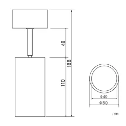 Design by Gru00f6nlund Sisustusvalaisimet*Design by Grönlund Minitube Spot kohdevalaisin valkoinen 4000K