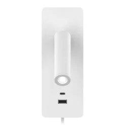 Design by Gru00f6nlund Sisustusvalaisimet*Design by Grönlund seinävalaisin Gent USB A+C valkoinen