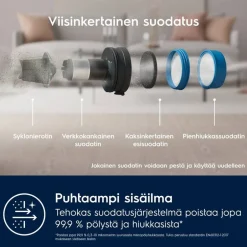 Electrolux Silitys Ja Siivous*varsi-imuri Animal 700 EP71AB14UG harmaa