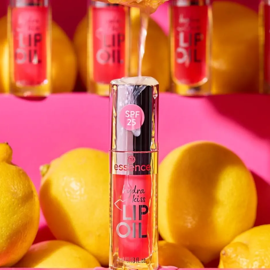 Essence Meikit*huuliöljy PINK SQUEEZE, PLEASE! hydra kiss lip oil 1