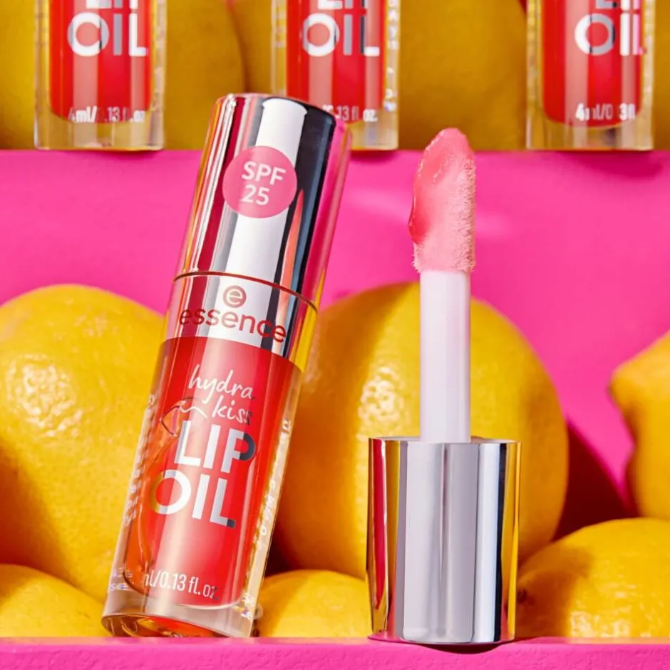 Essence Meikit*huuliöljy PINK SQUEEZE, PLEASE! hydra kiss lip oil 1