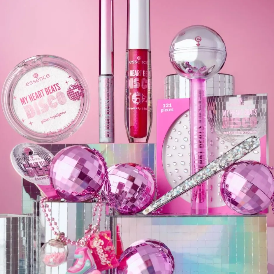 Essence Meikit*huulipuna MY HEART BEATS DISCO glitter switch 01