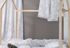 Familon Lastenhuone|Vuodetekstiilit*Norppa Organic lasten pl+tl setti  mustavalk 120x160/40x60