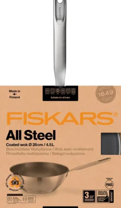 Fiskars Paistoastiat*All Steel Wok 28 cm