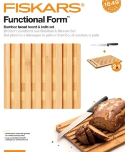 Fiskars Veitset Ja Leikkuulaudat*Functional Form leipälauta -ja veitsi setti