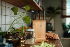 Fiskars Veitset Ja Leikkuulaudat*Functional Form veitsitukki bambu (sis. 3 veistä)