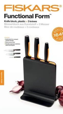 Fiskars Veitset Ja Leikkuulaudat*Functional Form veitsitukki muovi (sis. 3 veistä)
