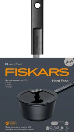 Fiskars Keittoastiat*Hard Face Kasari 2,5 l kannella