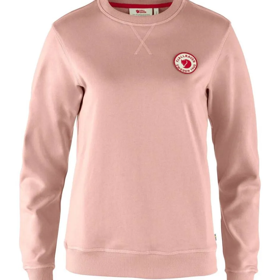 Fju00e4llru00e4ven Fleecet, Colleget Ja Hupparit*Fjällräven collegepaita 1960 Logo Badge Sweater W 302 Chalk Rose
