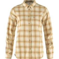 Fju00e4llru00e4ven Paidat, Neuleet Ja Topit*Fjällräven flanellipaita Övik Flannel Shirt W 113-196 Chalk White-Dune Beige