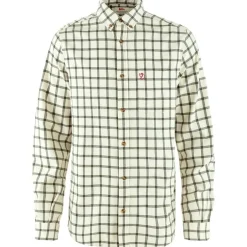 Fju00e4llru00e4ven Paidat Ja Neuleet*Fjällräven flanellipaita Övik Flannel Shirt 113-625 Chalk White-Laurel Green