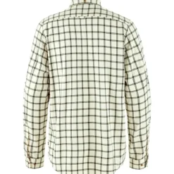 Fju00e4llru00e4ven Paidat Ja Neuleet*Fjällräven flanellipaita Övik Flannel Shirt 113-625 Chalk White-Laurel Green