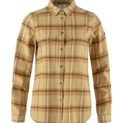 Fju00e4llru00e4ven Paidat, Neuleet Ja Topit*Fjällräven flanellipaita Övik Heavy Flannel Shirt W 196-232 Dune Beige-Buckwheat Brown