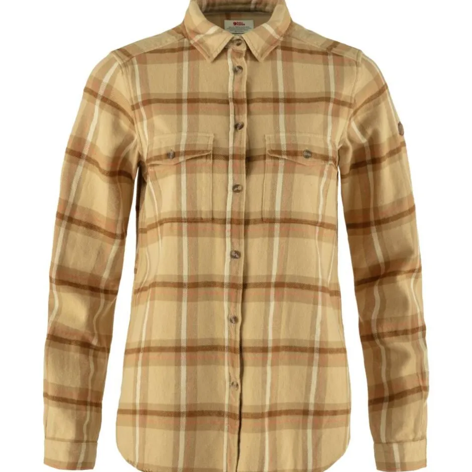 Fju00e4llru00e4ven Paidat, Neuleet Ja Topit*Fjällräven flanellipaita Övik Heavy Flannel Shirt W 196-232 Dune Beige-Buckwheat Brown