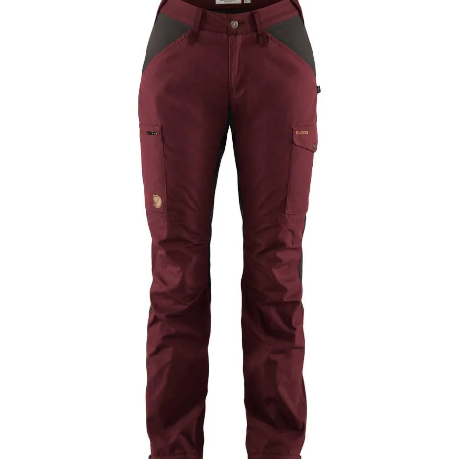 Fju00e4llru00e4ven Vaellus- Ja Metsästysvaatteet|Ulkoilu*Fjällräven housut Kaipak Curved women 356-030 Dark Garnet-Dark Grey
