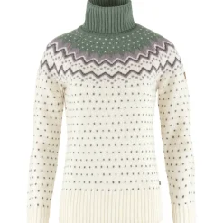 Fju00e4llru00e4ven Paidat, Neuleet Ja Topit*Fjällräven neule Övik Knit Roller Neck W Chalk White-Patina Green